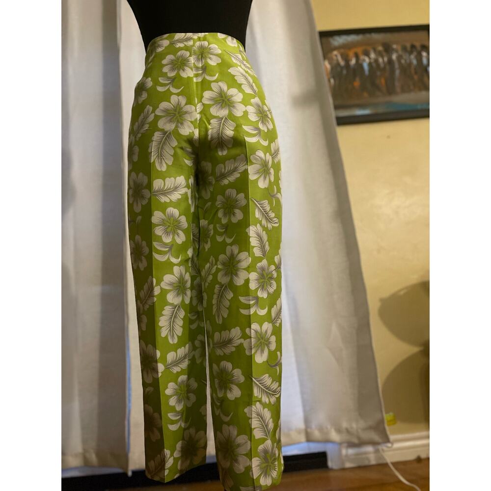 Allison Taylor Silk Floral Print Pants Size 10 - Picture 3 of 5